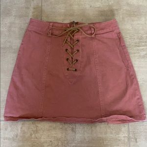 Pink boho skirt